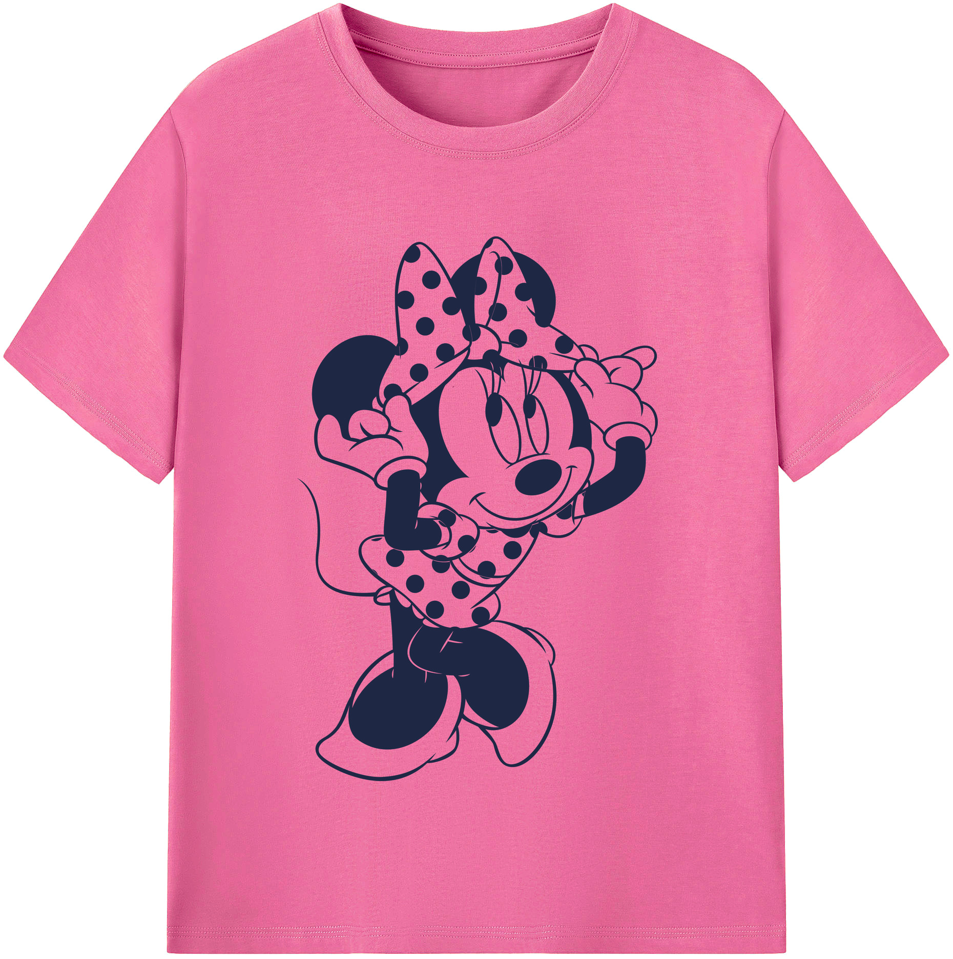 （画像用） ミッキーマウス Mickey Mouse レディースカジュアルプリントTシャツ（綿100％）